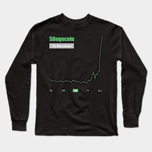 Dogecoin to the moon Long Sleeve T-Shirt